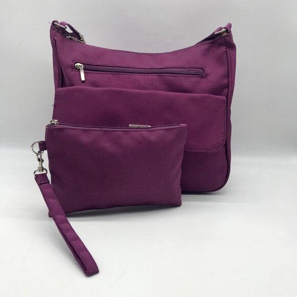 Organizzi Purple Nylon Multipocket Crossbody Bag  & Wallet - Picture 11 of 11